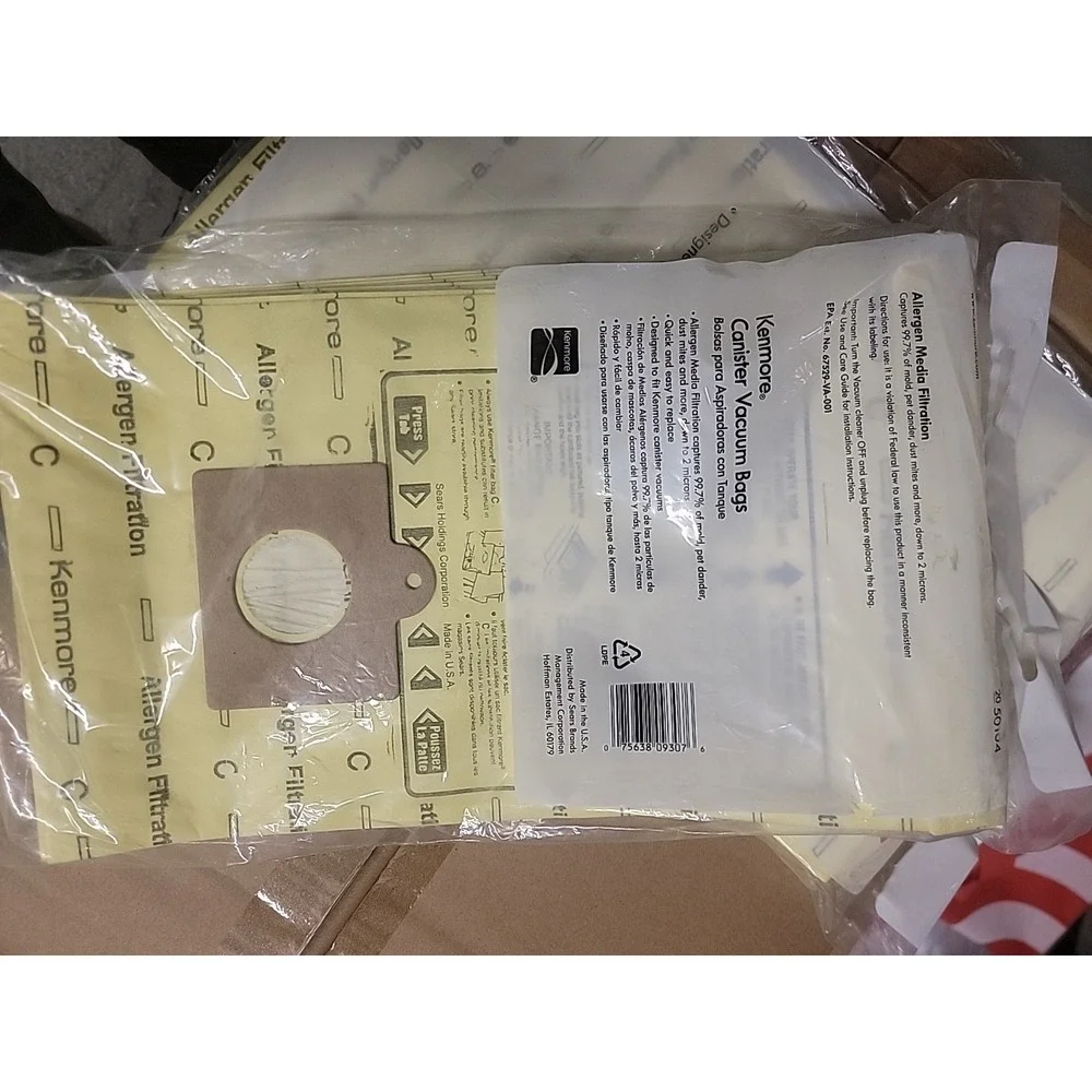 16 OEM Sears Kenmore 50558 5055 Style C Canister Vacuum Bags Sealed Packs!